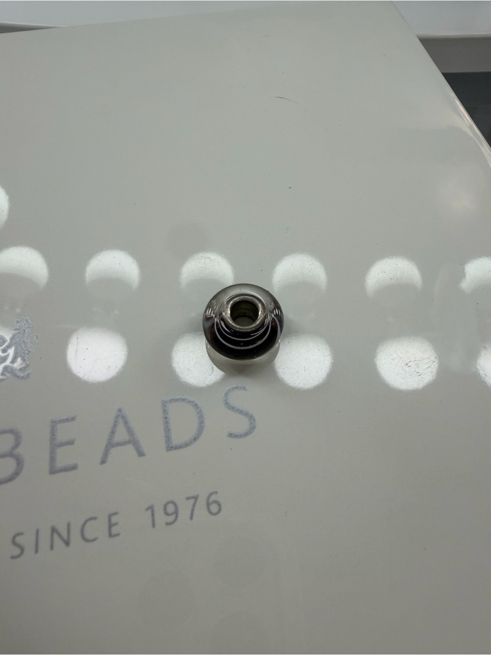 Black and White Stripes Trollbead